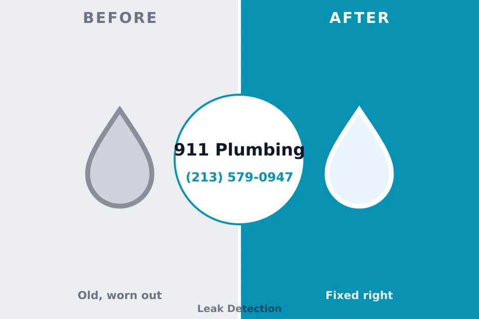Before and after: plumbing repair Avonia, PA
